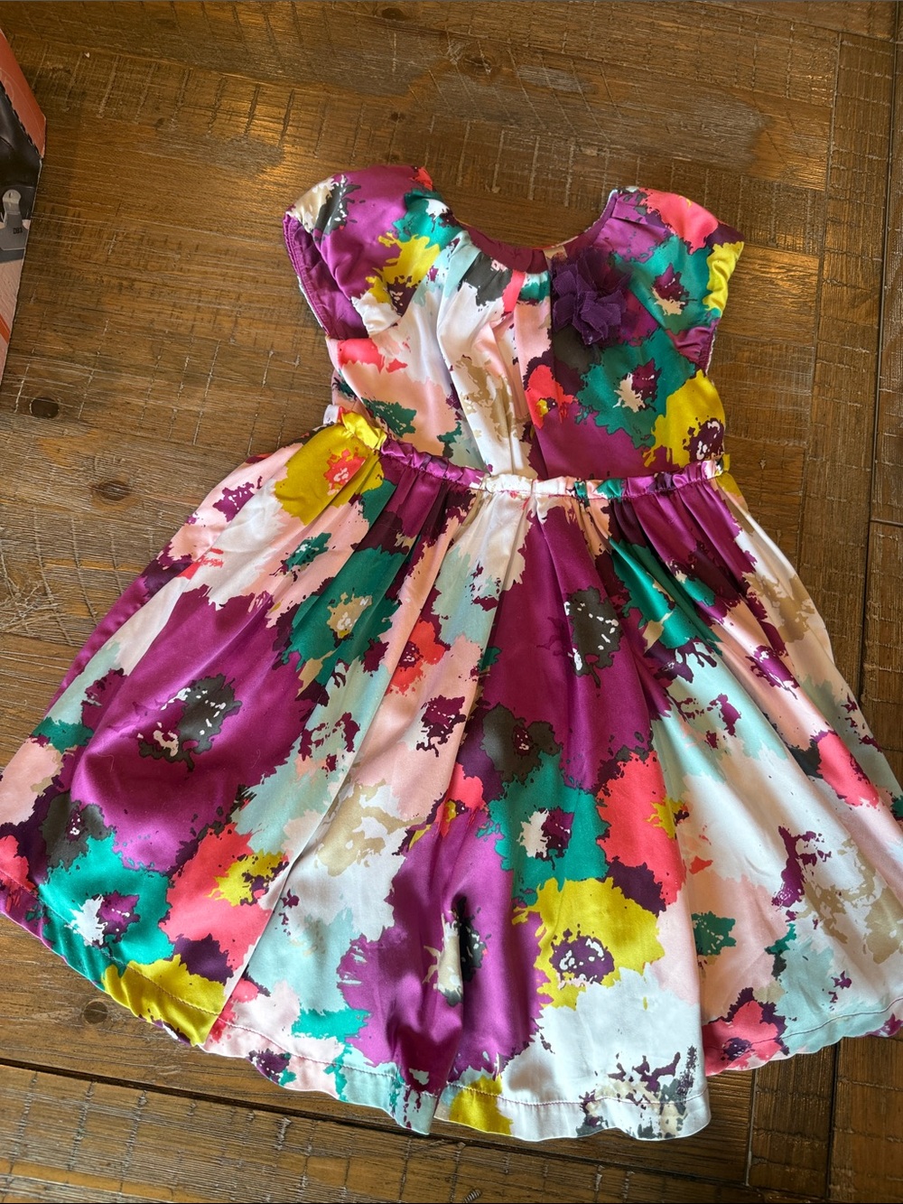Little girl Colorful Floral Splash Cherokee Dress size 5T